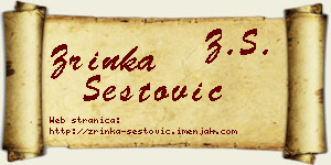 Zrinka Šestović vizit kartica